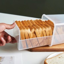 Contenedor de pan transparente hermético con tapa soporte para pan sándwich