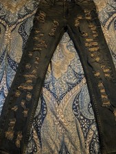  Arketype  Size 14 Black Slim Fit Distressed Skinny Denim Jeans
