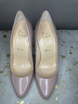 Christian Louboutin DECOLLETE 868 100 JAZZ CALF Nude Size 39.5 New 