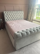 King Size Plush Velvet Bed