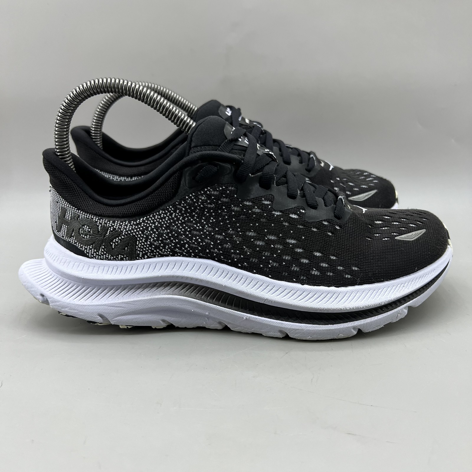 Hoka One One Kawana Zapatos Mujer Talla 7 Negro Blanco Correr Entrenamiento Tenis