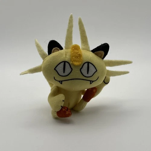 POKEMON BURGER KING MEOWTH Beanie Plushie Yellow Cat Nintendo 1999 Bean bag Toy