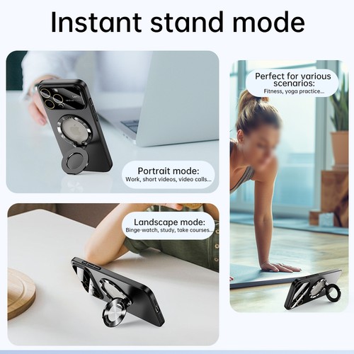 For iPhone 17 Pro Max/17 Air/16 15 14 13 12 Mag Safe Stand Case Glass Lens Cover - Picture 27 of 79