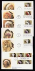 2501-2505 Indian Headdresses First Day Cover Set, Fleetwood 1990