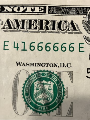 #ad Make Offer 666666 2013 One Dollar Bill With Devilish 😈 Fancy Serial Number $34.99