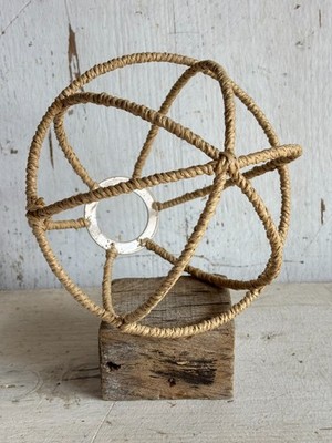 Round rope lampshade, table lamps and pendant 