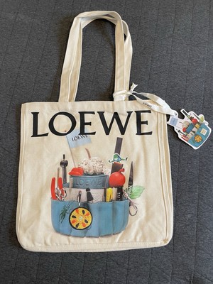 LOEWE Limited Edition Crafted World Exhibition Canvas Tote Bag H:40cm B:38cm Neu