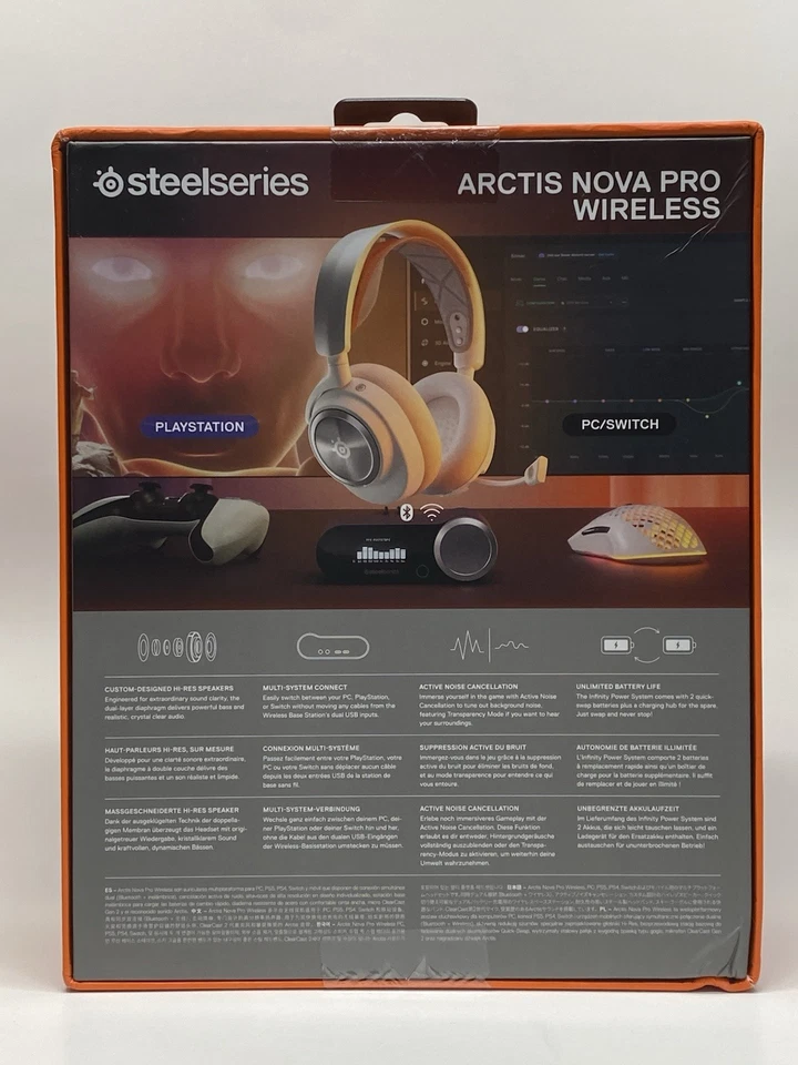 SteelSeries Arctis Nova Pro Wireless Playstation MultiSystem GamingHeadset-White - Image 3 of 4