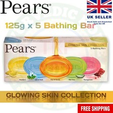 Pears Soap Bars 125g x 5 Bathing Glowing Skin Collection Assorted Pack UK Seller