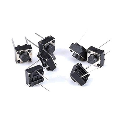 Tact Button Schalter 100 Stück 2 Pin DIP 6x6x5mm PCB Drucktaste