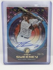 2022 Bowman Inception Trey Sweeney Prospect Auto Fuchsia Foil #/75 Yankees