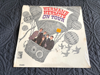 HERMANS HERMITS ON TOUR ORIGINAL SEALED''NEVER PLAYED'' VINTAGE VINYL RECORD ALBUM