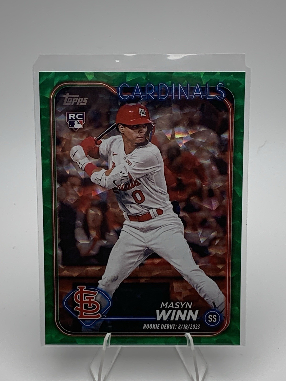 2024 Topps Update - Rookie Debut Masyn Winn #US272 Green Crackle Foilboard /499