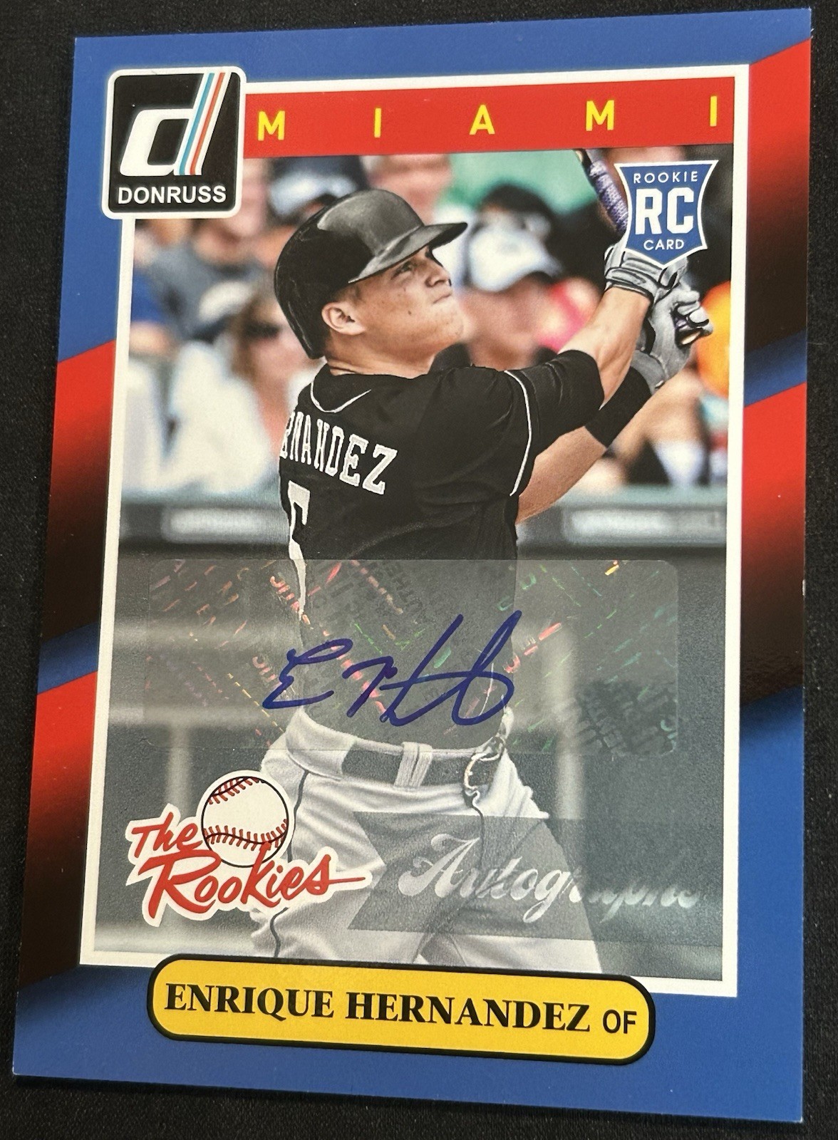 Enrique Kiki Hernandez 2014 Panini Donruss The Rookies Auto Los Angeles Dodgers