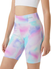 Girls Biker Shorts Spandex High Waisted Yoga Shorts 5-14Years