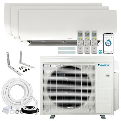 Daikin 24000 BTU (9K+12K+15K) 21 SEER2 3-Zone Mini Split AC Heat Pump R32 System