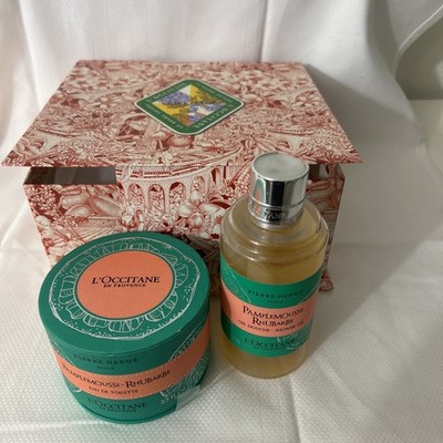 L'Occitane Grapefruit Rhabarber Eau De Toilette Set 75 ml Duschgel 250 ml