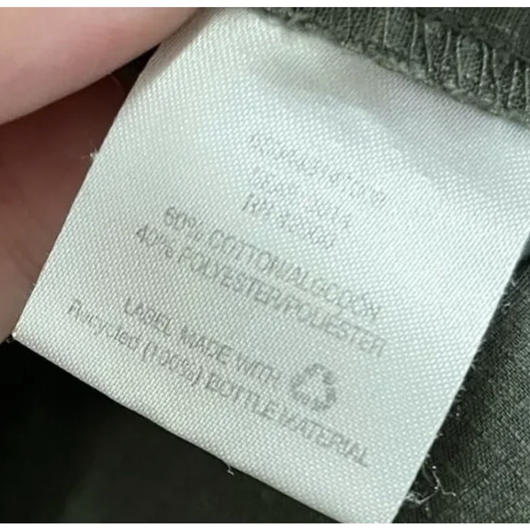 Basic Editions Olive Green Collared Button Up Lon… - image 4