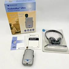 Pocketalker Ultra PKT D1 Williams Sound Amplifier Pocket Talker New Headphones