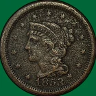 Photo of a 1853-P Large Cent from an eBay listing that sold on Jul 20, 2026