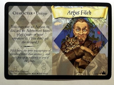Harry Potter TCG Argus Filch Adventures at Hogwarts 2/80 Rare Unplayed