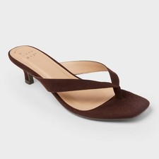 Women s Iona Heels with Memory Foam Insole - A New Day Brown