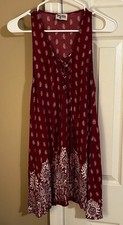 Show Me Your Mumu Red White Floral Paisley Tunic/Dress. Women’s Medium.