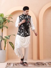 PAPPAGALLO COLORATO PARROT   HAND EMBROIDERED DESIGNER BUNDI SET