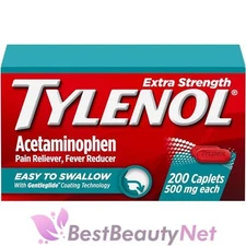 Tylenol Extra Strength Easy to Swallow Pain Reliever Fever Reducer 200 Caplets