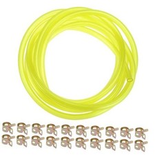 10 Ft Fuel Line Hose with 20 Hose Clamps, 1/4" ID x 3/8" OD Gas Fuel Line