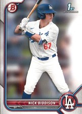 2022 Bowman Draft #BD-165 Nick Biddison