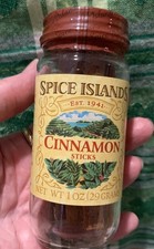  Spice Islands Cinnamon Sticks Glass Bottle P...