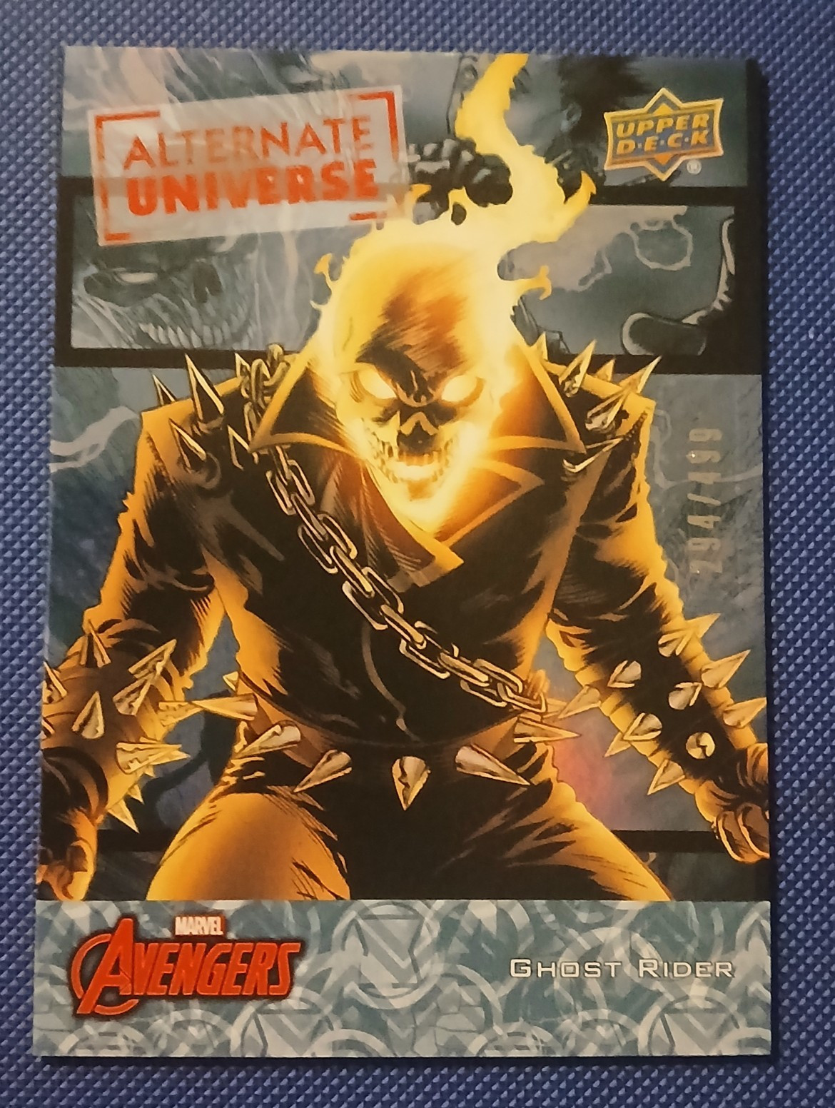 Ghost Rider #AU-20 Marvel 2024 Upper Deck Avengers Alternate Universe trading card — raw and PSA graded price guide