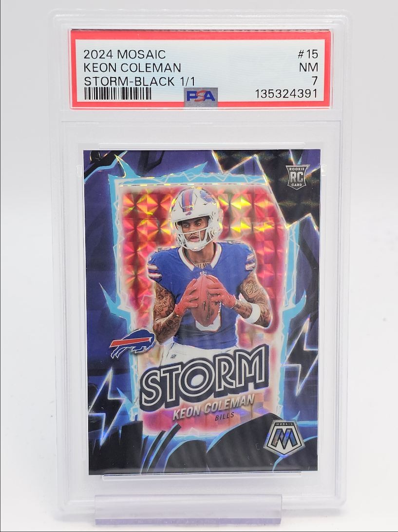 Keon Coleman Panini Mosaic Storm #15 Black 1/1