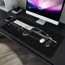 40*90cmBlack Sports Car Night Design Gaming & Office Desk Mat - Oversized Non-Sl