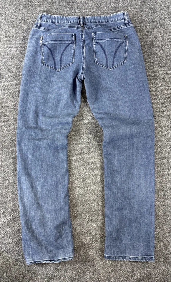 Pantalones de mezclilla Prana forrados de franela para mujer 4-27 azul algodón orgánico elástico Foto 2 de 4