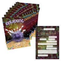 "Pricaro Einladungskarten Kindergeburtstag, A6 \"Bowling Spaß\", 10 StüCk"