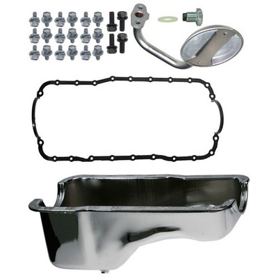 CJ Classics Front Sump Oil Pan Kit Chrome With Bolts Mustang 289/ 302 1965-1973