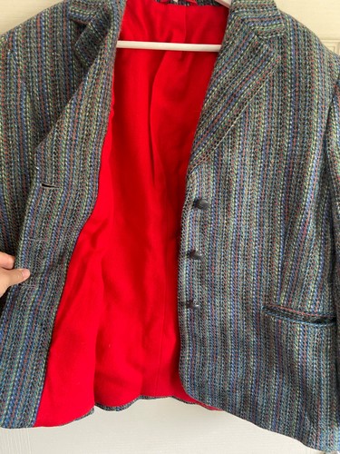 Vintage Harris Tweed Men's Blazer Jacket Size 45" chest - Picture 5 of 13