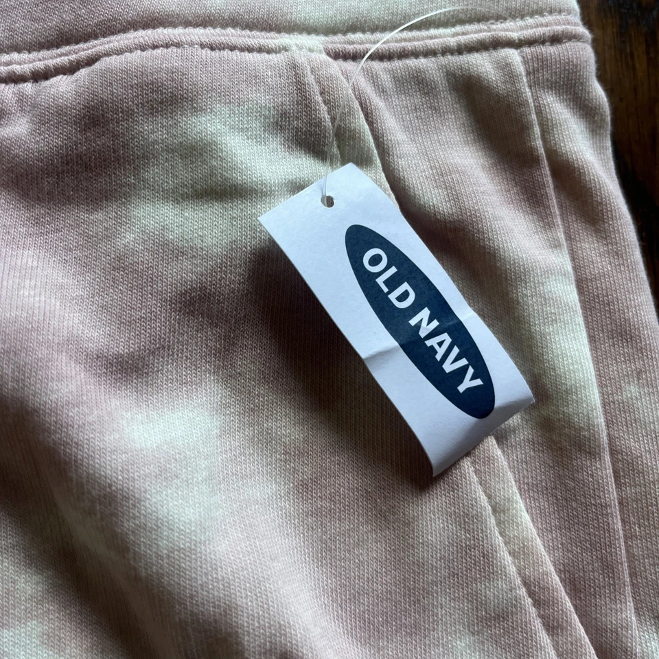 Old Navy French Terry Shorts with pink and white tie-dye pattern Women’s XL - Image 3 of 4