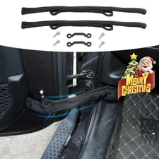 Door Limit Rope Strap Limiter Holder for Jeep Wrangler JK JL 2007-2017 Black 4pc
