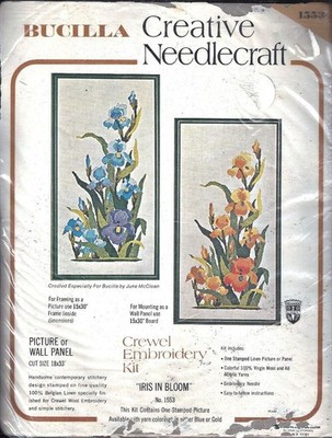 Iris in Bloom Bucilla Creative Needlecraft Wool & Acrylic Yarns Needle Instruct