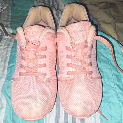 Proper Propét Billie Pink Mesh Low Top Lace-Up Athletic Sneakers Unisex