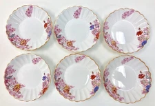 A Vintage Set of 6 Spode Copelands CHELSEA GARDEN Fruit Bowls