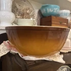 Vintage Pyrex Old Orchard Brown Ombre Mixing Bowl #404 4 Qt Large Nesting