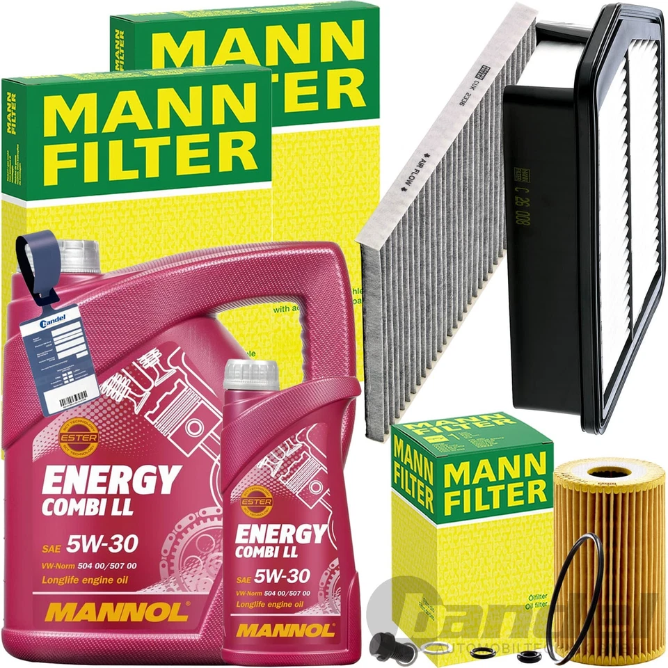 MANN INSPEKTIONSPAKET+MANNOL 5W-30 MOTORÖL passend für HYUNDAI i40 VF 1.7 CRDI