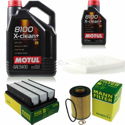MOTUL 6 L 5W-30 MOTOR-ÖL+MANN-FILTER für Hyundai Santa Fé II CM 2.2 CRDi GLS 4x4