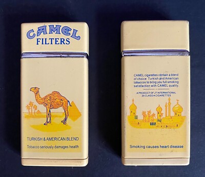 RARE Camel Filters Vintage Mini Metallic Gas Lighter Flat Size Cigarettes  NO BOX