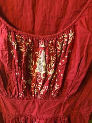 Anthropologie Red White Embroidered Dress (w, Size 2) | eBay Anthropologie Red White Embroidered Dress (w, Size 2) | eBay