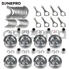 N63 4.4L Connecting Rods Pistons Bearing Set  Fit BMW X5 X6 550i 650i 750i 750Li